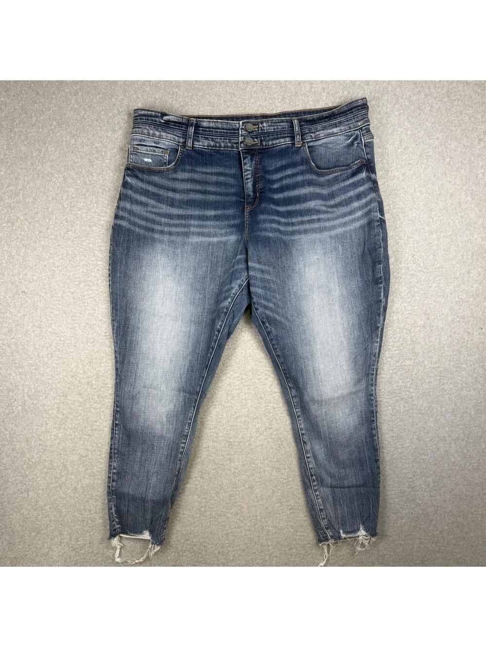 BKE Women's Size 38 Gabby Curvy Fit High Rise Ankle Length Jeans Blue NWOT